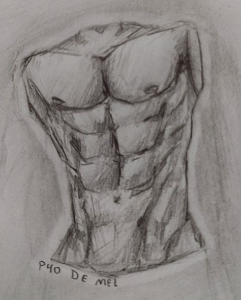 Drawing Men Body Muscle, Muscles Man Drawing, Man With Abs Drawing, Draw Abs Guys, How To Draw Naked Body Sketch Simple, Guy Abs Drawing, Drawing Muscles Men, Drawing Anotamy, Man Torso Drawing