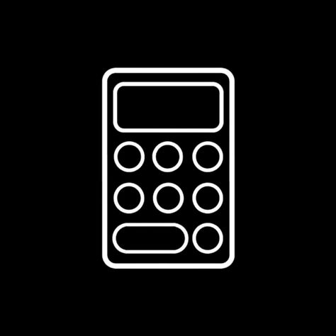 Black And White Calculator Icon, Black App Icons Calculator, Black Apple Icons, Calculator Widget Icon, Black Calculator Icon, Ipad Shortcuts, App Icon Calculator, Calculator Logo, Calculator App Icon