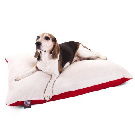 Pillow Dog Bed, Bed For Dogs, Washable Slipcovers, Dog Pillow Bed, Red Bedding, Dog Bed Large, Dog Pet Beds, Pembroke Welsh Corgi, Dog Beds