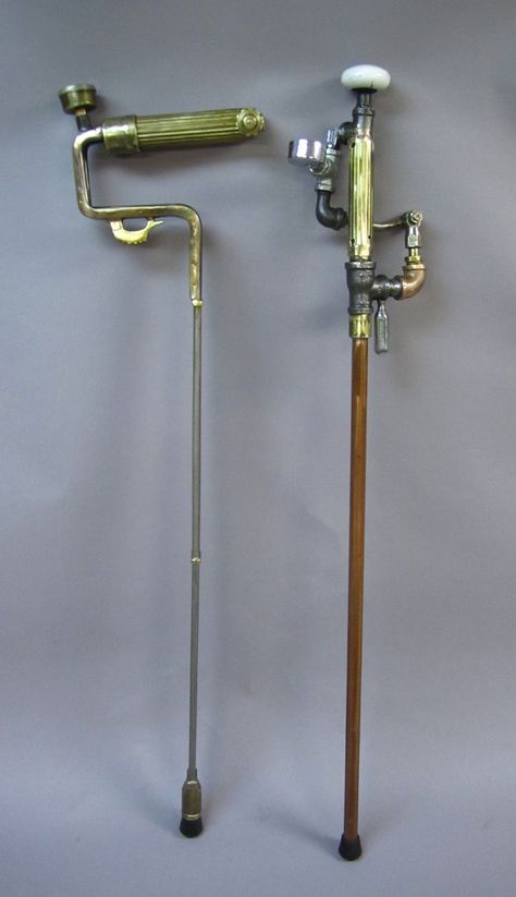 Steampunk Cane, Steampunk Circus, Dystopia Rising, Steampunk Gadgets, Steampunk Items, Steampunk Ideas, Mode Steampunk, Steampunk Crafts, Canes And Walking Sticks