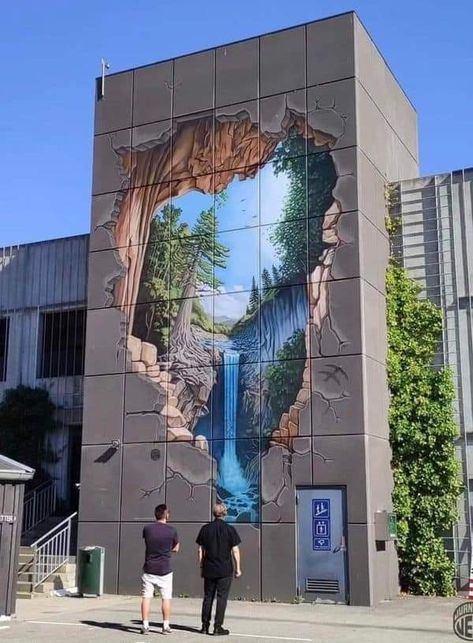 3d Sidewalk Art, Street Art Illusions, Exterior Murals, Pavement Art, Sidewalk Chalk Art, Sidewalk Art, Street Mural, Street Painting, Graffiti Artwork