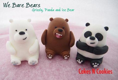 We bare bears Kawaii Ideas, Ice Bear We Bare Bears, Wilton Candy Melts, Clay Bear, We Bare Bears Wallpapers, Clay Keychain, Ice Bear, Ice Bears, Bear Party