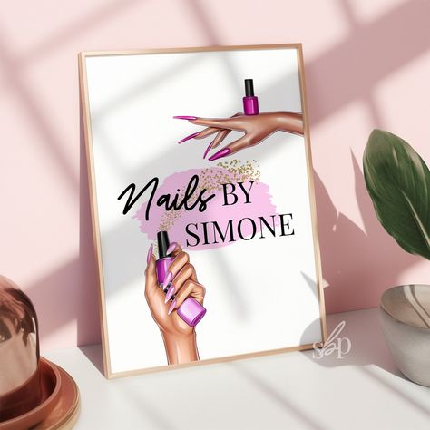 Transform your salon into a stunning workspace with our customizable Nail Salon Decor. Personalize your Nail Room with a unique Nail Tech Name Sign and add artistic flair to your studio with Nail Tech Wall Art. Download and Print TODAY! #customnails #nailsalondecor #nailtech #nailtechlife #nailtechnicians #salonquotes #salonsigns #beautysalondecor #nailsby #nailsbyme #nailroom #nailroomstudio #printables #printablestationery #nailpreneur #glamnails Nail Tech Wall Decor, Nail Tech Signs, Nail Tech Artwork, Nail Tech Definition, Nail Tech Wall Art, Makeup Printables, Salon Quotes, Nail Salon Decor, Skin Care Clinic