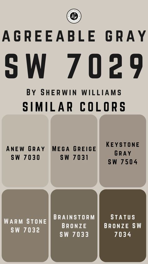 Top Similar Colors to Agreeable Gray SW 7029 for a Cohesive Look Agreeable Gray, Sherwin Williams, Perfect Match, Color Scheme, Color