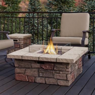 Real Flame Sedona 38.3 in. Fire Table | Hayneedle Modern Outdoor Firepit, Outside Fire Pits, Brick Fire Pit, Backyard Seating Area, Modern Fire Pit, Rectangular Fire Pit, Backyard Seating, Fire Pit Designs, Propane Fire Pit