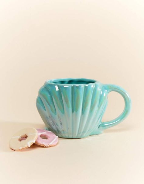 TYPO Typo Shell Mug #ad #quirky #coolstuff Shell Mug, Desain Pantry, Mermaid Mugs, Diy Outdoor Decor, Cute Coffee Mugs, Cool Mugs, Cute Cups, Funny Coffee Mugs, Cute Mugs