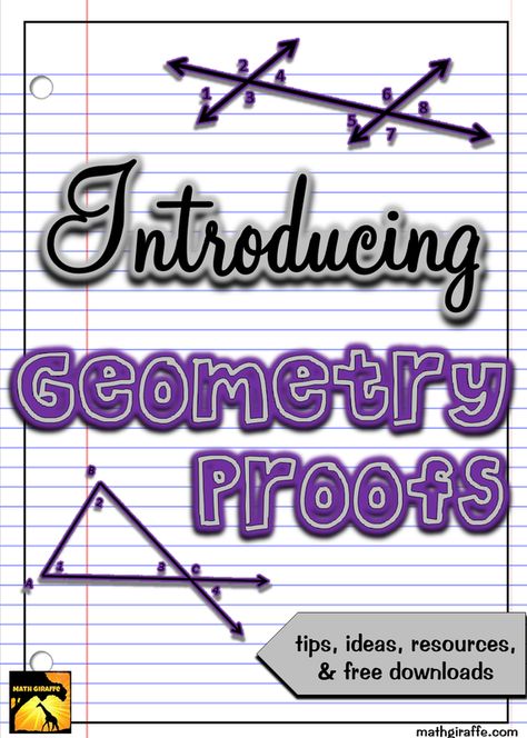 Geometry High School Cheat Sheets, Writing Proofs In Geometry, Geometry Tips, Introduction To Geometry, High School Geometry, Geometry Proofs, Geometry Lessons, Teaching Geometry, Geometry High School