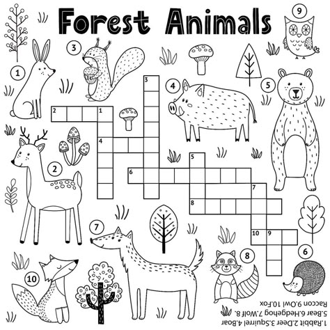 Crossword Puzzles for Kids: Fun & Free Printable Crossword Puzzle Coloring Page Activities for Children Kids Crossword Puzzles, Crossword Puzzles For Kids, Activity Book Ideas, Free Printable Crossword Puzzles, Word Puzzles For Kids, Kids Activity Sheets, Printable Crossword Puzzles, Printable Puzzles For Kids, Animal Worksheets