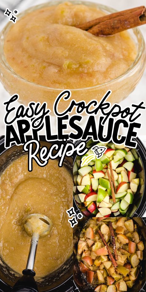 Crockpot Applesauce With Skin, Easy Crockpot Applesauce, Crock Pot Applesauce Easy, Applesauce In Crockpot Easy Recipes, Home Made Applesauce In Crockpot, Applesauce Crockpot Recipes, Johnny Appleseed Food Ideas, Johnny Appleseed Snacks, Crockpot Applesauce Recipes