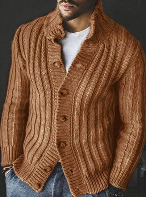 Winter Knit Sweater, Graduation Outfits, Knit Men, Cardigan Sweater Jacket, Summer Concert, Mens Cardigan, Chilly Weather, Men's Knit, Jeans Size Chart