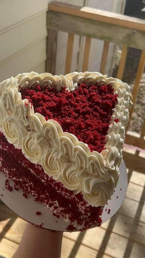 Red Velvet Heart Cake, Alyssa Marie, Cream Cheese Buttercream, Velvet Heart, Heart Cake, Cake With Cream Cheese, Cake Flavors, Butter Cream, Red Velvet