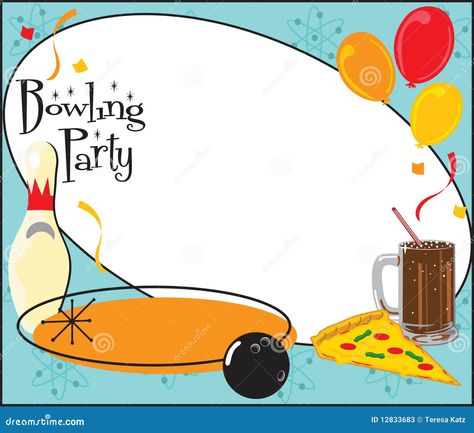 Bowling Birthday Party Invitations, Invitation Illustration, Bowling Birthday Party, Bowling Birthday, Birthday Invitation Card, Bowling Party, Team Party, Card Party, Birthday Party Invitation