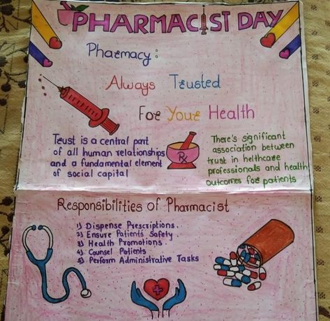 💉 Pharmacist 💊 Pharmacist Meeting Global Health Needs, Slogan On Pharmacist Day, Role Of Pharmacist In Global Health, Pharmacovigilance Rangoli, Pharmacist Meeting Global Health Needs Poster, Pharmacy Day Poster Ideas, Pharmacy Poster Ideas, World Pharmacist Day Poster Ideas, Pharmacist Day Posters