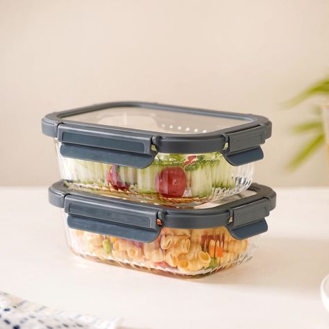 It’s a ‘clear’ case of lunchtime satisfaction! 😋🍱 Enjoy your mid-day munchies in style with our glass lunchboxes! 🛍️✨ Products included: 1. Rectangle Glass Lock Box Set Of 2 Fluted 640ml 2. Leakproof Fluted Glass Microwave Safe Container Set Of 2 950ml 3. Set Of 2 Microwave Safe Glass Storage Food Containers 800ml 4. Glass Storage Container Box Set Of 2 1200ml 5. Fluted Glass Container With Bamboo Lid Medium Set Of 2 500ml 6. Set Of 2 Leakproof Glass Food Container With Lid 300ml 7. Small ... Storage Food Containers, Tiffin Box, Glass Storage Containers, Lunch Box Set, Fluted Glass, Flute Glass, Container Set, Food Container, Glass Boxes