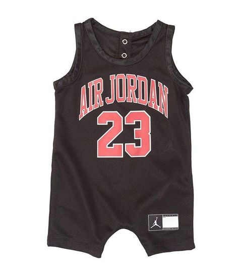 Jordan Baby Boys Mesh Jersey Romper Baby Boy Outfits Swag, Baby Boy Swag, Monthly Baby Photos, Jordan Jersey, Jordan Outfits, Jordan 23, Baby Gym, Organic Baby Clothes