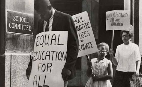 Boston’s 1960s Civil Rights Movement: A Look Back - GBH Openvault 1960s Protest, Protest Photos, Protest Clothing, Historical Photography, Creative Styling, Protest Signs, Civil Disobedience, Social Movement, Education For All