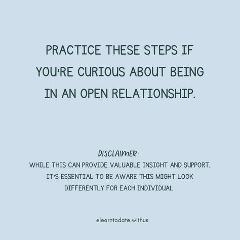 Curious about open relationships? Traditional Relationships: Two people are committed to each other and don’t date others. Open Relationships: Partners agree they can date or be romantically involved with others outside their main relationship. Agreements & Boundaries: Clear rules and open communication are key. Both partners discuss and agree on what’s acceptable. Examples & Nonexamples: Example: Jordan & Taylor talk openly about their other relationships. Nonexample: Secretly dating... Open Relationships, Secretly Dating, Jordan Taylor, Open Relationship, Open Communication, Communication Is Key, Relationship Rules, August 15, Two People