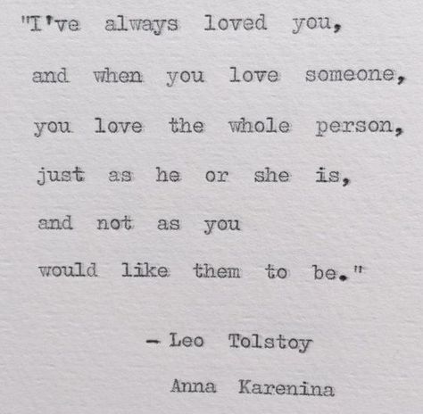 Tolstoy Anna Karenina Typewriter Quote; weddings, love, bookish by BookishGifts on Etsy: Tolstoy Quotes, Typewriter Quotes, Anna Karenina, Love Someone, Literature Quotes, Wedding Quotes, Trendy Quotes, Literary Quotes, Poem Quotes