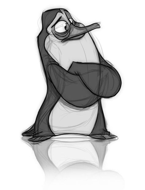 penguin   ★ || CHARACTER DESIGN REFERENCES (www.facebook.com/CharacterDesignReferences & pinterest.com/characterdesigh) • Love Character Design? Join the Character Design Challenge (link→ www.facebook.com/groups/CharacterDesignChallenge) Share your unique vision of a theme every month, promote your art and make new friends in a community of over 20.000 artists! || ★: Drawing Animals, Penguin Character Design, Animal Character, Pinguin Illustration, Character References, Penguin Character, Cartoon Sketches, Penguin Drawing, Character Sketches