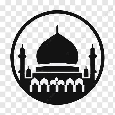 islamic mosque is shown in a black circle shape vector a simplistic black icon of islam on a white Mosque Icon, Mosque Logo, Islamic Mosque, Mosque Vector, Logo Elements, Shape Vector, Black Icon, Black Circle, Circle Shape