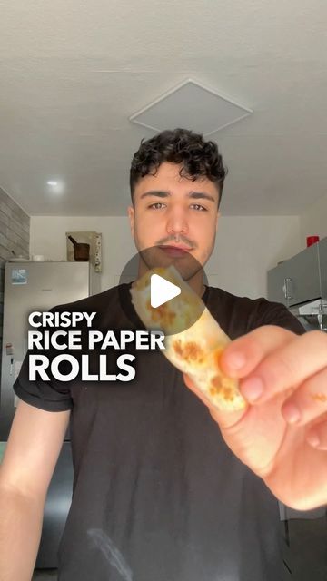 Ahmad Noori on Instagram: "Rice paper rolls  INGREDIENTS  rice paper 1 block tofu 1/2 cup spring onions  1/2 cup shredded carrots 1 tsp ginger paste or minced  1 tsp minced garlic   dipping sauce: 3-4 tbsp peanutbutter  1 tbsp soy sauce 1 tbsp sweet & sour sauce or sri racha water to dilute   METHOD sauté mincend ginger and garlic in some oil and add crumbled tofu to the pan. Cook for 3-5 mins and add carrot and spring onion. continue cooking for a few mins and let it cool. wetten the rice paper in lukewarm water from both sides and add 1-2 tbsp of the tofu mix. roll it up and fry in a pan for a few mins until golden crispy. serve with soy or peanut sauce and enjoy :) ➖➖➖➖➖➖➖➖➖➖➖➖➖ for more recipes, check out my eBooks (link in the bio)   ⁣⁣ ⁣⁣ ⁣⁣ ⁣⁣ ⁣⁣ ⁣⁣ ⁣⁣ #tofu #tofurecipes ⁣⁣ #vegandu Rice Paper Spring Rolls Fried, Fried Rice Paper, Rice Paper Rolls Recipes, Garlic Dipping Sauce, Crumbled Tofu, Sweet Sour Sauce, Ginger Paste, Rice Paper Rolls, Shredded Carrots