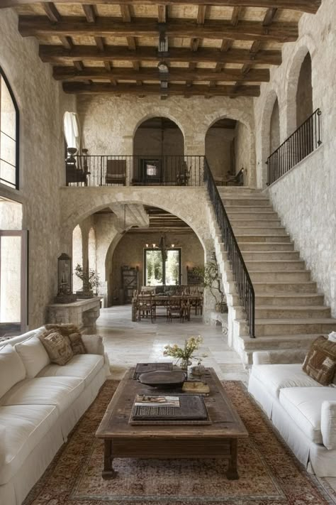 27 Charming Italian Villas That Will Take Your Breath Away Italy Design Interior, Old Italian Style Home, Modern Italian Villa Interiors, Spanish Villa Interior Living Room, Interior Design Italian Style, Tuscany Villa Aesthetic, Italian Houses Interior Design, Rustic Italian Interior Design, Italian Interior Aesthetic