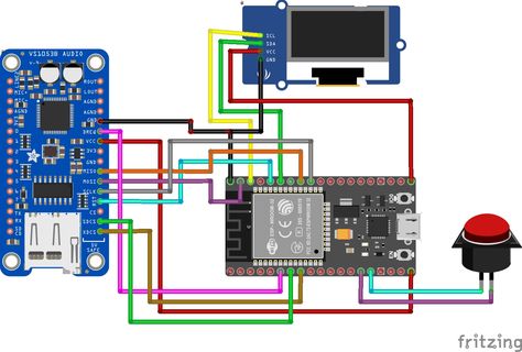 Simple ESP32 Internet Radio with OLED Display - Hackster.io Arduino Lcd, Water Pump System, Arduino Board, Digital Microscope, House Wiring, Electrical Wiring Diagram, Diagram Design, Arduino Projects, Internet Radio