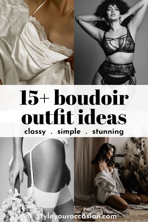 Be inspired by these lingerielook photoshoot outfits that are classy, stunning, and sultry. These lingerie outfit photoshoot ideas will ensure you look and feel your best for your next boudoir session! Outfit Ideas Classy, Lingerielook Photoshoot, Boudiour Poses, Bouidor Photography, Lingerie Photoshoot, Makeup Homecoming, Bridesmaid Makeup, Lingerie Outfits, Jolie Photo