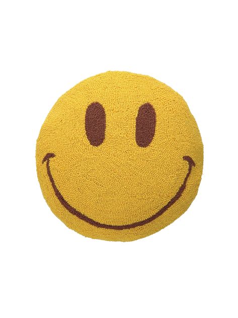 Smiley Face Hook Pillow Weston Table Smiley Face Pillows, Hook Pillow, Hooked Pillow, Face Pillow, Hippie Homes, Yellow Pillows, Round Cushion, Round Pillow, Rainbow Kids