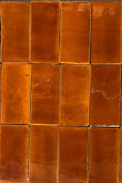 B054 Creme Caramel glazed New Terracotta colour variation. #newterracotta #glazedtile #tilelayout Terracotta Glazed Tiles, Terracotta Colour Palette, Marrakech House, Brown Tile Bathroom, Terracotta Flowers, Terracotta Color Palette, New Terracotta, Terracotta Colour, Brown Tile