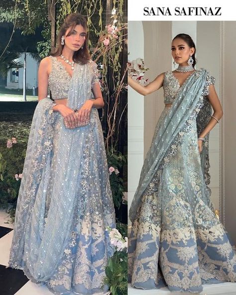 Reyna - Fashion Enthusiast on Instagram: "@amnababer in @sanasafinazofficial. 🤍" Blue Wedding Outfit, Eastern Wear, Diwali Dresses, Indian Bridesmaid Dresses, Indian Women Fashion, Indian Fashion Trends, Asia Map, Wedding Lehenga Designs, Anamika Khanna