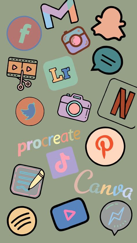 Vintage Aesthetic Stickers Printables, Bond Paper Design, Draw Shapes, Bond Paper, Easy Doodle Art, Media Sosial, Trendy Kids, Kids Icon, Social Media Icons