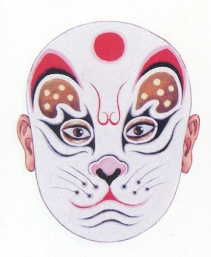 272 Beijing Opera Masks - Cat God Chinese Opera Mask, Cat God, Opera Mask, Beijing Opera, Chinese Opera, Beijing, Character Inspiration, Opera, Mask