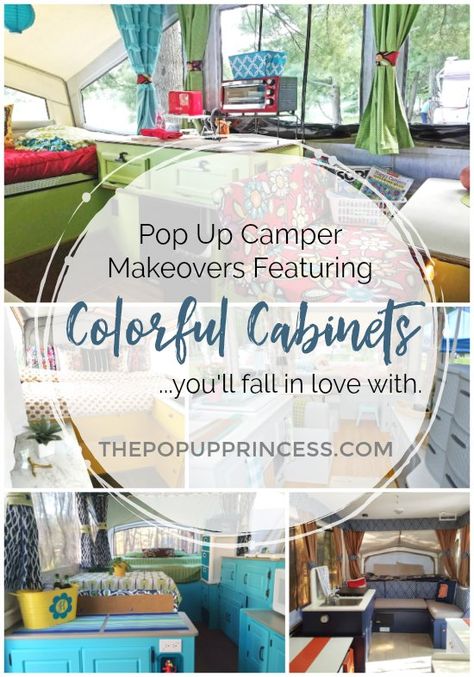 Painted Camper Cabinets You'll Fall in Love With - The Pop Up Princess Painted Camper, Camper Cabinets, New Pop Up Campers, Paint Colour Ideas, Pop Up Camper Remodel, Best Pop Up Campers, Tent Trailers, Pop Up Campers, Pop Up Princess