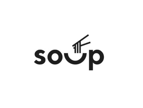 Soup logo concept by Alexander Soup Branding, Soup Logo, Pasta Logo, Logo Dessert, Pasta Food Recipes, Sushi Logo, Clever Logo Design, Business Postcards, Chuncheon