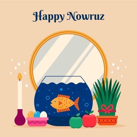 Flat happy nowruz celebrating Happy Norouz 1403, Happy Nowruz Card, Norouz Card, Nowruz Illustration, Norouz Ideas, Happy Norouz, Norooz Card, Nowruz Card, Norooz Design