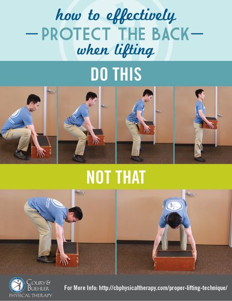 An easy guide for proper lifting technique to prevent back pain! Better Posture Exercises, Manual Handling, Posture Exercises, Back Pain Remedies, Neck And Back Pain, Better Posture, Workplace Safety, Occupational Health And Safety, Life Tips