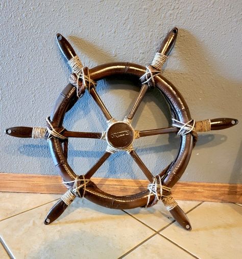 Ships Steering Wheel, Diy Port Hole, Diy Pirate Telescope, Pirate Ship Steering Wheel Diy, Diy Pirate Wheel, Ships Wheel Diy, Diy Pirate Ship Wheel, Pirate Ship Wheel Diy, Diy Ship Wheel