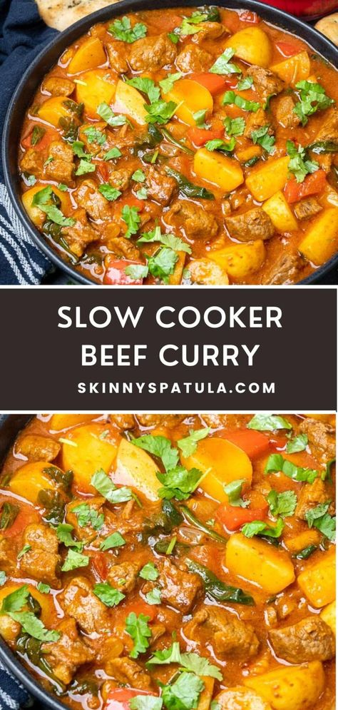 Slow Cooker Beef Curry Gluten Free Chicken Crockpot Recipes, Crockpot Recipes Gluten Free, Slow Cooker Beef Curry, Beef Curry Recipe, Slow Cooker Curry, Slow Cooker Recipes Beef, Stew Meat Recipes, Beef Curry, Slow Cooker Beef Stew