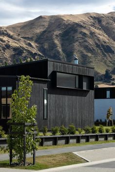 Charred Timber House - Wanaka, New Zealand Building Cladding, Wanaka New Zealand, Black Houses, House Cladding, Cladding Materials, Timber Buildings, The Local Project, Timber Cladding, Timber House