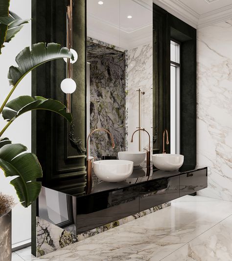 Classic Wc Design, Wc Classic Design, Classical Toilet Design, Luxury Commercial Bathroom, Luxurious Guest Toilet, Luxury Classic Interior, Washroom Tiles Design, Italian Bathroom Design, Bathroom Design Styles