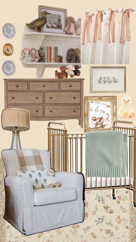 Make Way For Ducklings Nursery, Little Duckling Nursery, Ralph Lauren Themed Nursery, Duckling Nursery Theme, Duck Themed Nursery, Ralph Lauren Nursery, Duckling Nursery, Bunny Nursery Theme, Newborn Aesthetic