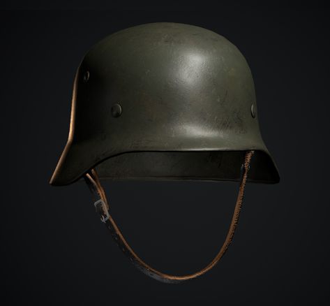 Steel helmet M35, Aleksandr Pavlenko on ArtStation at https://www.artstation.com/artwork/8e2Elm Ww1 Helmet, Military Helmet, Helmet Tattoo, German Helmet, End Of World, Wwii Photos, Mask Tattoo, Military Design, Military Hat