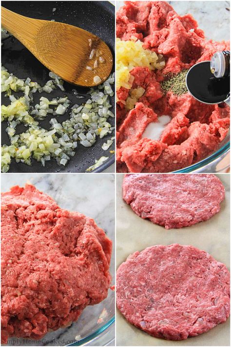 Homemade Beef Patty Recipe - Tastes Better Than Fast Food Burger Patty Recipe Beef, Beef Burger Patty Recipe, Best Burger Patty Recipe, Beef Patty Recipe, Ground Beef Burger Recipe, Homemade Burger Patties, Homemade Beef Burgers, Easy Homemade Burgers, Burger Patty Recipe