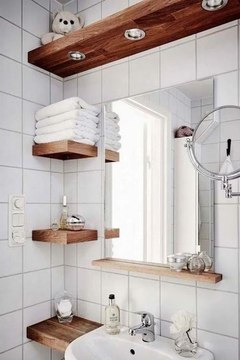 Small Bathroom Ideas Modern, Bathroom Design Decor, Small Bathroom Storage, Bathroom Inspiration Decor, Small Bathroom Ideas, Toilet Storage, Storage Area, Minimalist Bathroom, Small Bathroom Decor