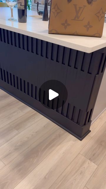 PANEL WALL DAZZU on Instagram: "Showing off my GOD GIVEN TALENT.  🗣️PANEL WALL DAZZU😎  #panelwalldazzu  #accentwall  #featurewall  #kitchendesign  #kitchenisland  #kitchenideas" Slat Wall With Crown Molding, Kitchen Cabinets Color Combination, Millwork Wall, Wall Panel Molding, Faux Panels, Above Kitchen Cabinets, Above Cabinets, Kitchen Updates, Panel Moulding