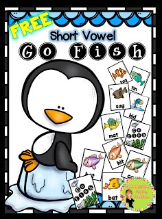 It's time for penguins, penguins, PENGUINS!!! Penguins are one of my favorite animals. Whenever I look at them, I can't help smiling :)   ... Short Vowel Games, Word Games For Kids, Cvc Activities, Cvc Word Activities, First Grade Phonics, Jolly Phonics, Cvc Word, Phonics Kindergarten, Literacy Stations