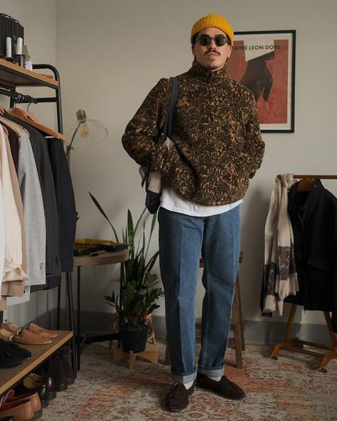 Brandon Thompson on Instagram: "Day off fit. Kept it simple. Top: ALD x Woolrich Pull Over Bottom: ALD Straight Leg Denim Shoe: Suitsupply Tassel Loafers Eyewear: Moscot Lemtosh Sunglasses Beanie: Drakes x ALD Ribbed Knit #styleinspo #streetstyle #ootd #outfitinspiration #fallfashion #menswear #mensfashion #vintagestyle #menswear" Moscot Lemtosh, Loafers Men Outfit, Loafers Outfit, Tassel Shoes, Simple Top, Tassel Loafers, Denim Shoes, Straight Leg Denim, Day Off