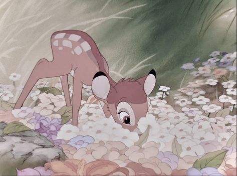 Deer, Disney, Flowers