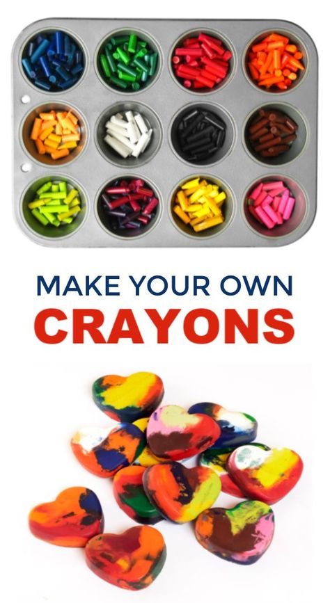 Recycle Crayons, Homemade Crayons, Crayon Activities, Toddler Crayons, Making Crayons, Recycled Crayons, Diy Crayons, Paint Recipe, Summer Science